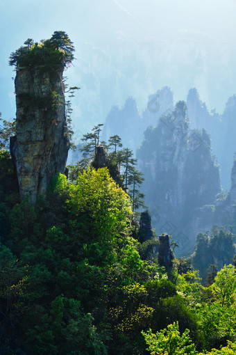 竖图张家界山峰摄影图片