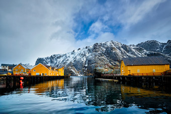 努斯峡湾挪威Lofoten<strong>冬季</strong>