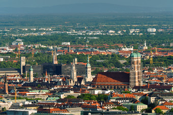 慕尼黑德国城市景观眺望