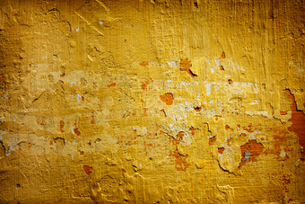 黄色古老墙壁摄影图片