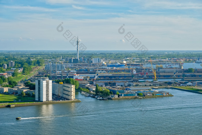 鹿特丹城市远景摄影图片