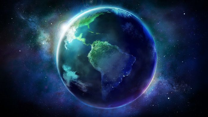 北南美洲球状宇宙地球摄影图片