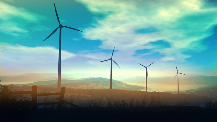 生态风车能源电流摄影图片