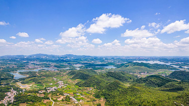 壮丽风光贵州红枫湖景区自然风光航拍延时