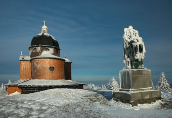 冬季雪景建筑摄影图