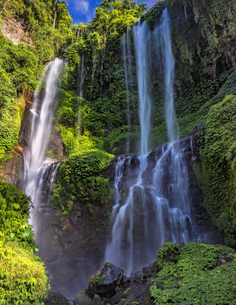 自然风景<strong>岩石</strong>山崖瀑布摄影图