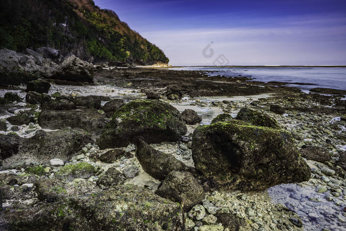 大自然风景海边岩石摄影图片