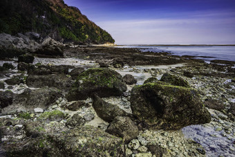 大自然风景海边岩石摄影图片