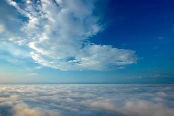 户外风景天空蓝天白云摄影图