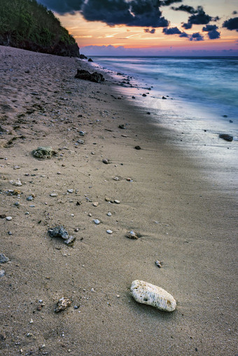 自然风景<strong>海洋</strong>海滩上的细砾摄影图