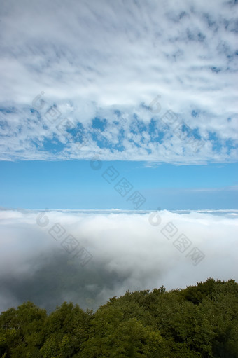 户外景色云彩森林摄影图
