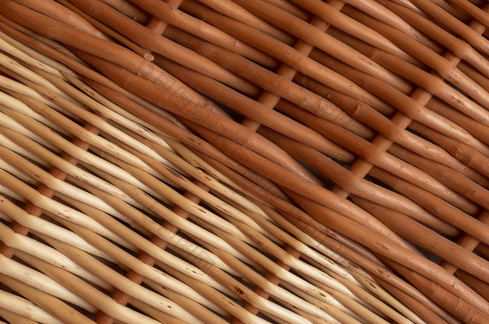 竹篮子传统手工编织纹理摄影图片