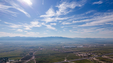 山西太行山脉山峰自然风光航拍延时