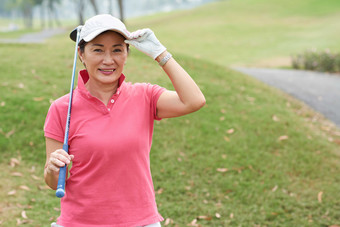 亚洲越南女人高尔夫球