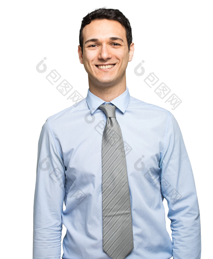 打领带的微笑商人摄影图