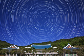 夜空<strong>星空</strong>星轨风光大片