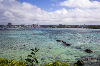 海滨海边石头石块海水