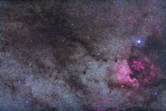 天鹅座的星体摄影图