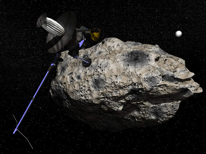 太空机器人探索陨石行星插图