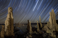 湖边岩石星空摄影插图