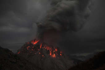 火山熔岩摄影插图