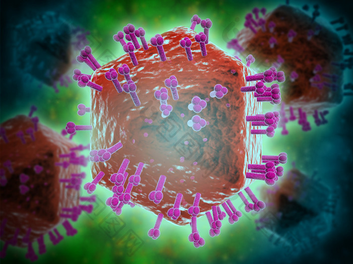 传染性病毒细胞示例图