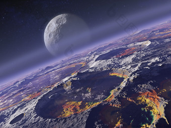 星球陨石坑示例插图