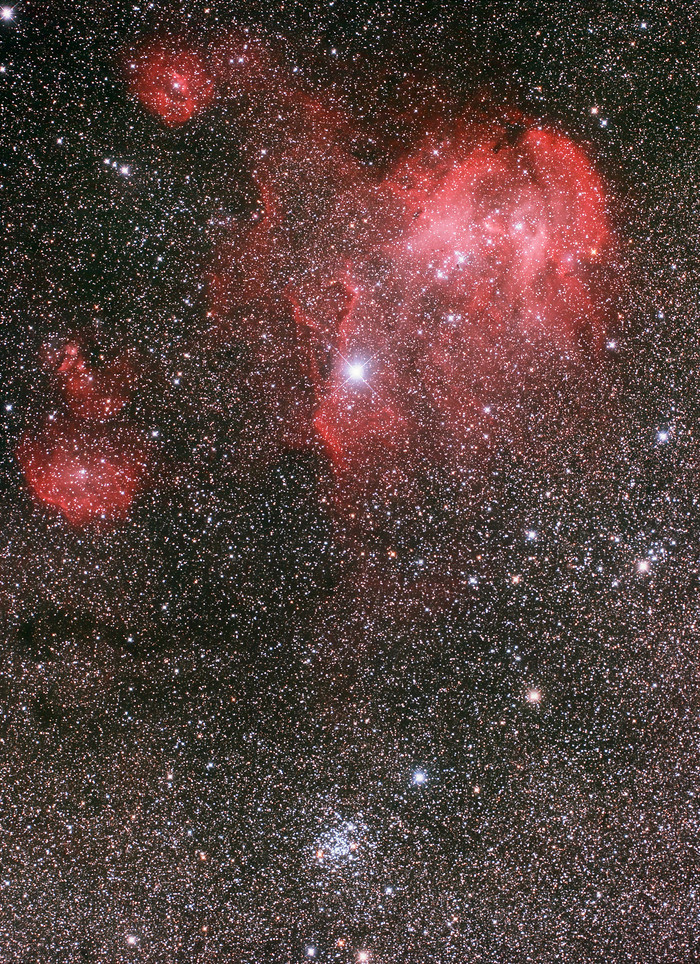 红色星云天体摄影插图