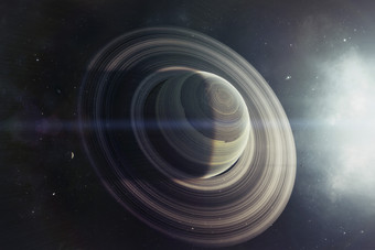 宇宙里的土星插图
