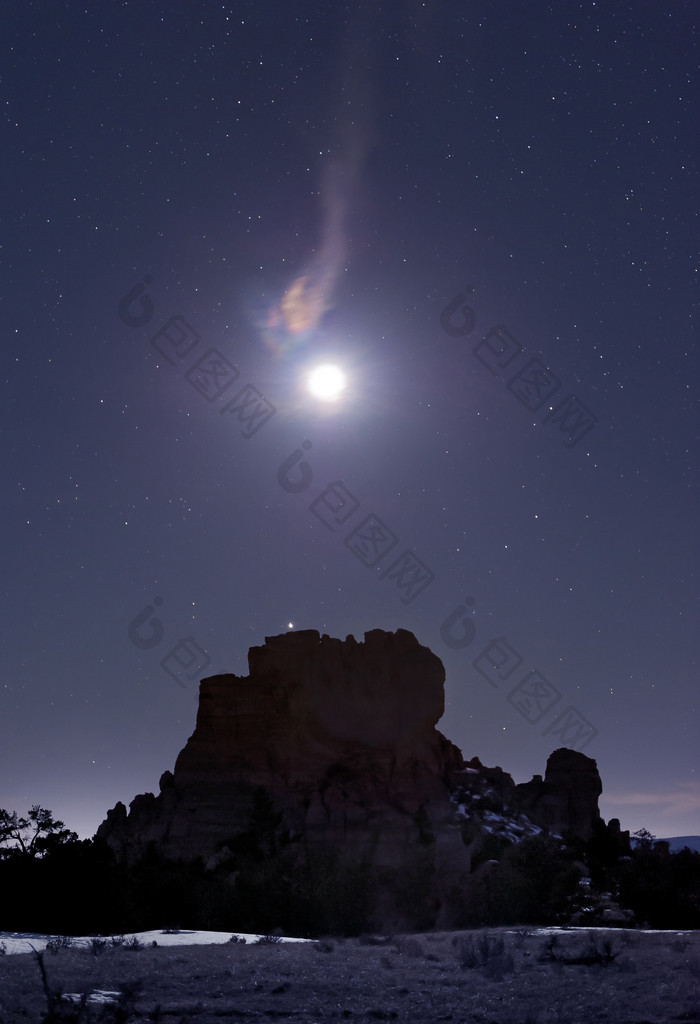 荒漠夜景风景插图