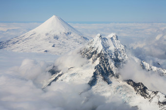 冰雪火山摄影插图