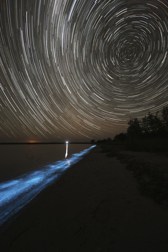 海岸星空摄影插图