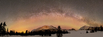 雪山夜景星空摄影插图