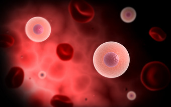 微生物红色<strong>细胞</strong>插图