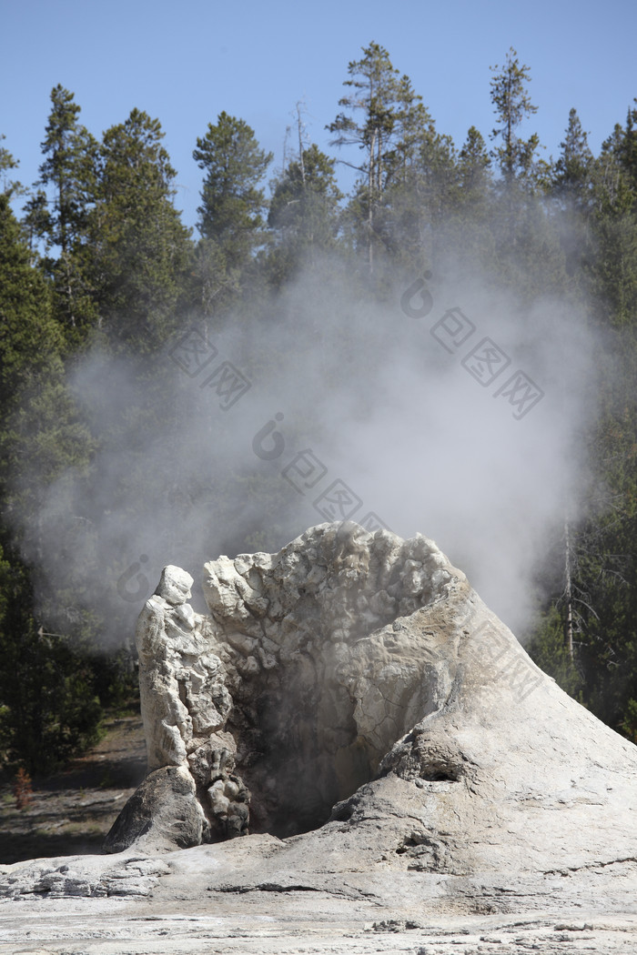 火山喷泉风景摄影图