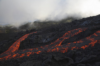 火山熔浆流<strong>摄影</strong>插图