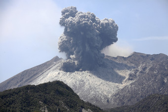 火山喷发风景摄影图
