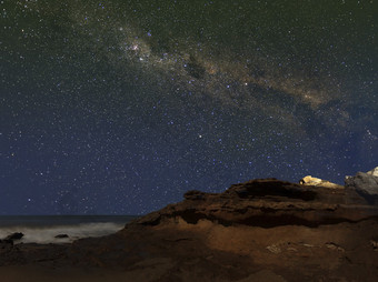 山峰星空夜景摄影插图