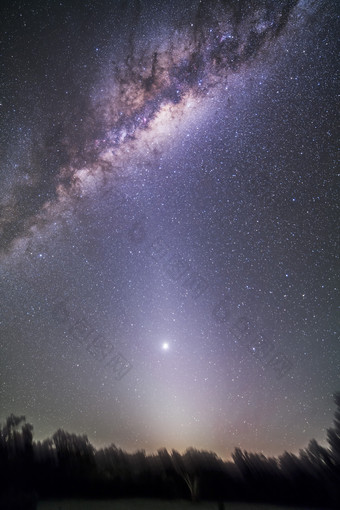 夜空中的星云摄影图