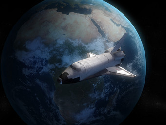 飞船火箭地球<strong>摄影</strong>插图