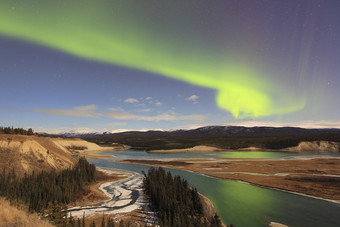 河流极光河流<strong>风景</strong>插图