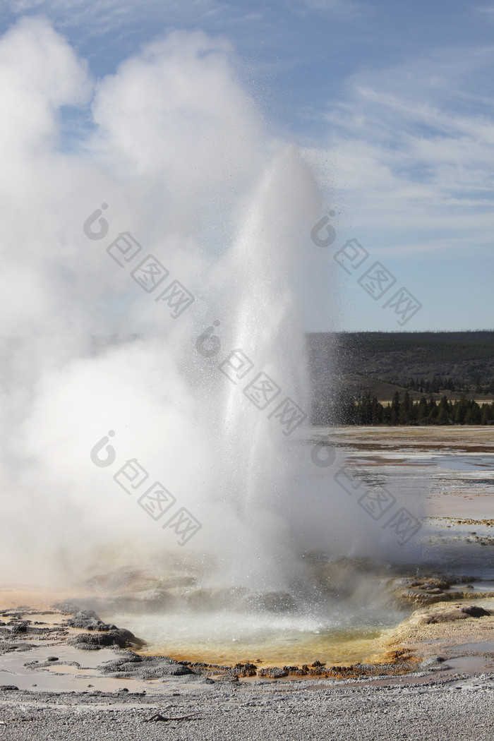 火山喷泉摄影插图