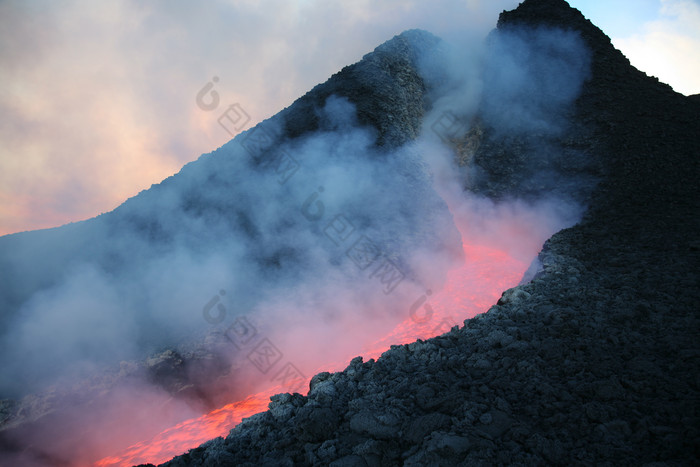 火山峡谷熔浆插图