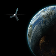 地球人造卫星摄影插图