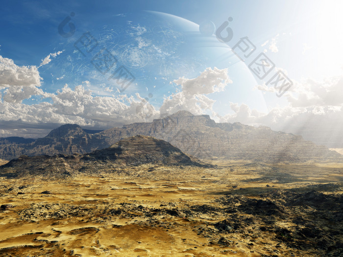 荒漠山体摄影插图