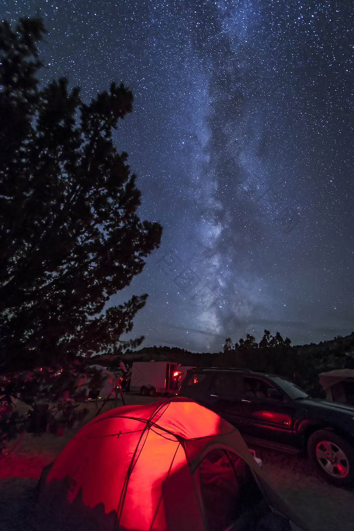 野营星空夜景风景插图