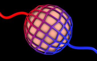彩色圆球病菌摄影图