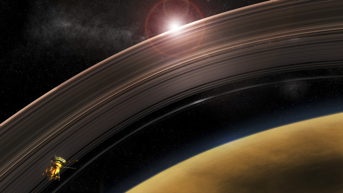 宇宙观察土星的人工卫星