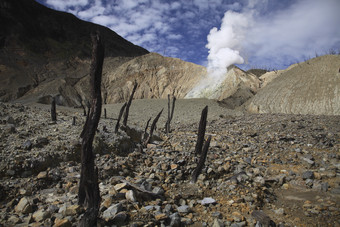 <strong>火山</strong>活动土地摄影插图