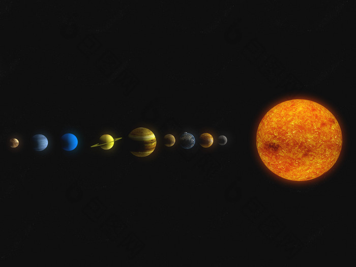 太阳系行星对比插图